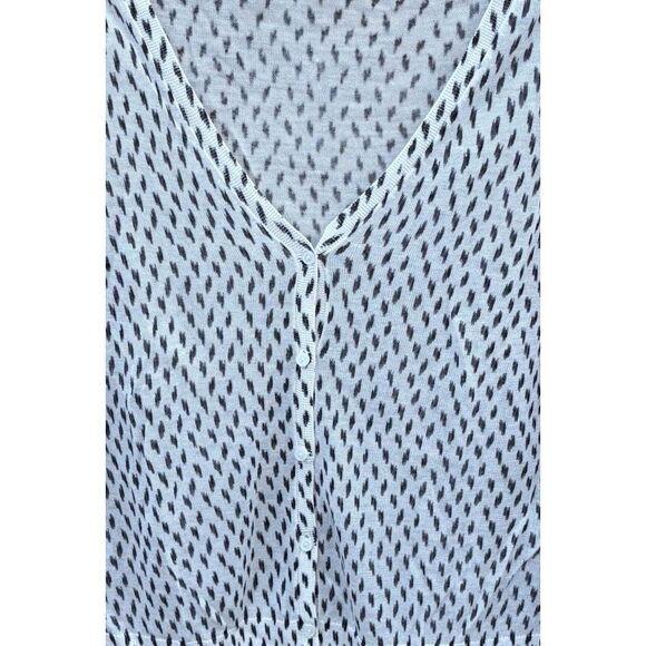 Ann Taylor Loft Black & White Dot Pattern Sweater Button Cardigan M Classic - Picture 6 of 6